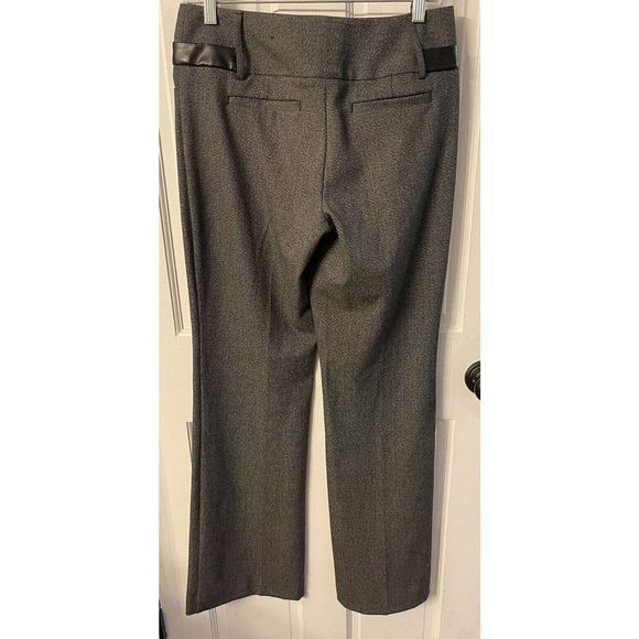 Express Editor Pants Womens 2R Heathered Black trouser Wide Band Flare Leg NEW - Picture 2 of 7